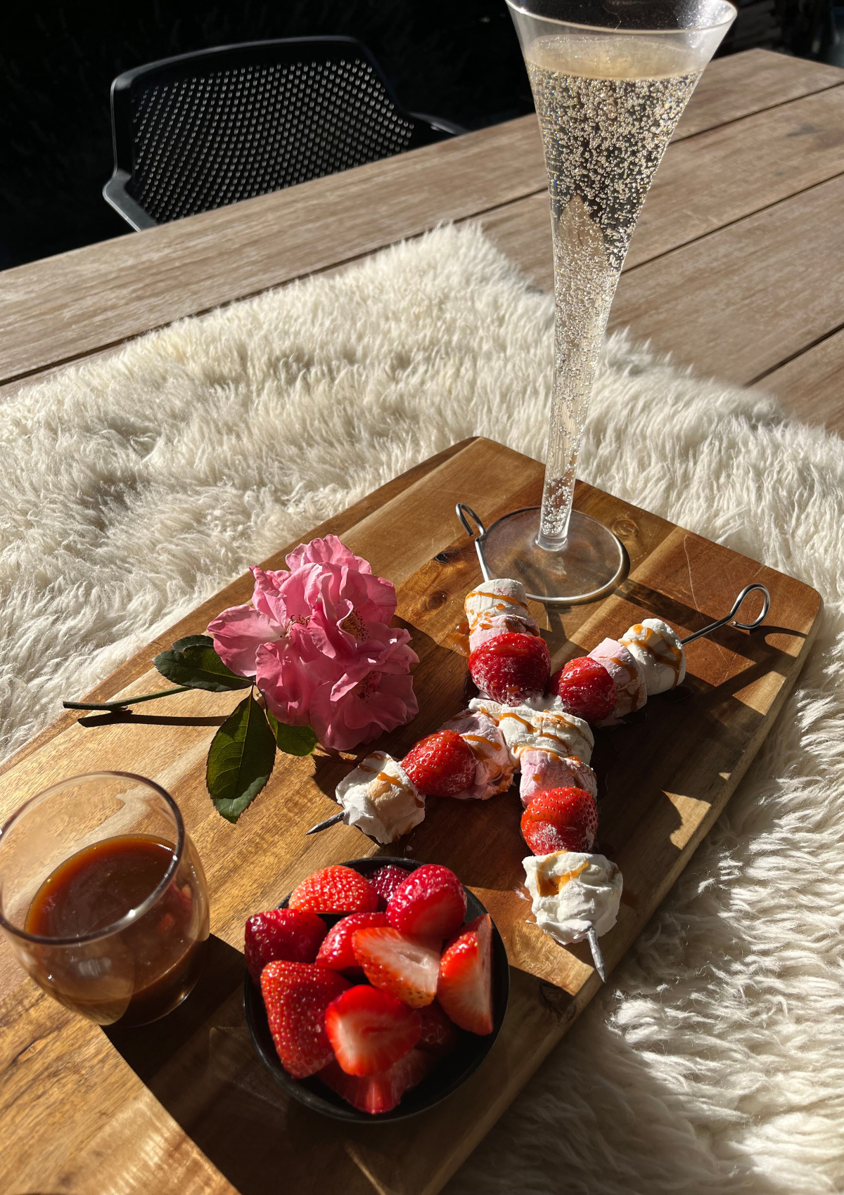 Strawberry Mallow Sticks with Gooey Caramel Drizzle