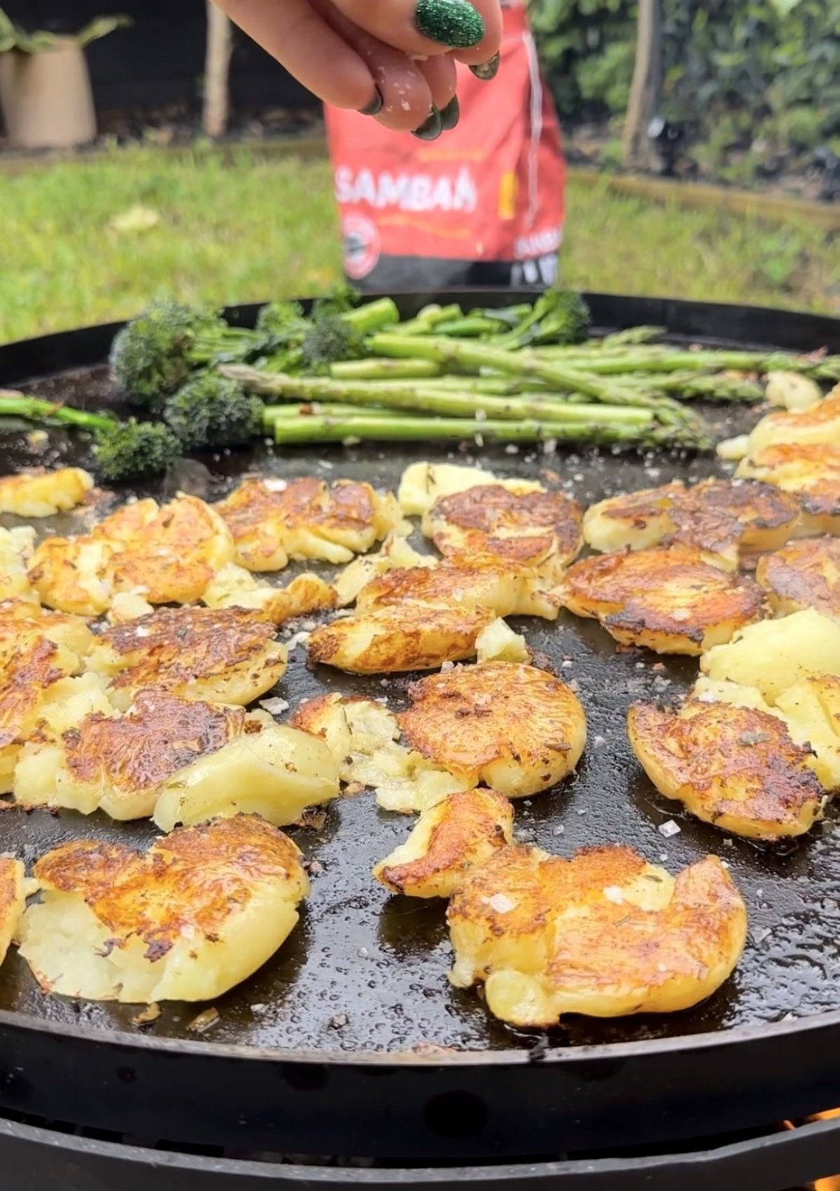Crispy Fried Smashed Potatoes