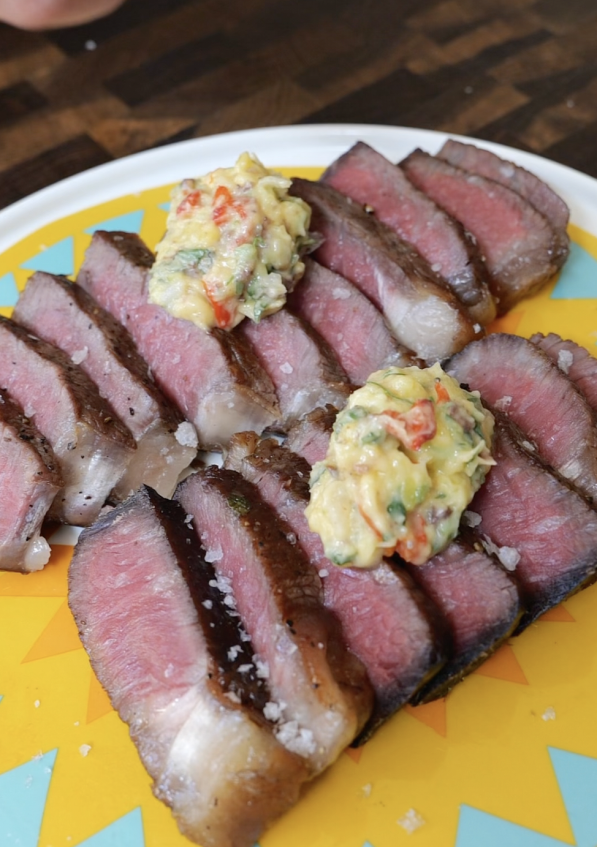 Dry Aged Scotch Fillet Steak with a Bone Marrow And Charred Chilli Butter